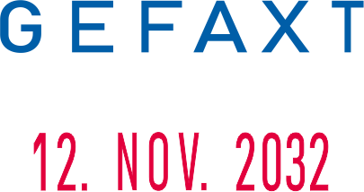 Colop Mini Dater S160/L4 mit Datum rot und Wortabdruck GEFAXT ZWEIFARBIG