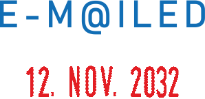 COLOP Mini-Dater S 160/L5 E-M@ILED Kissen blau/rot ZWEIFARBIG