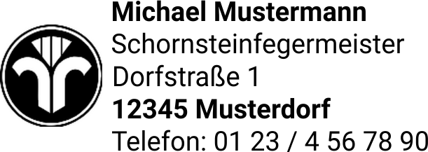 Trodat Printy Schornsteinfeger-Stempel GRÜN BLAU