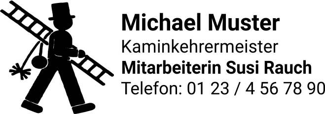 Stempel für Schornsteinfeger GRÜN BLAU