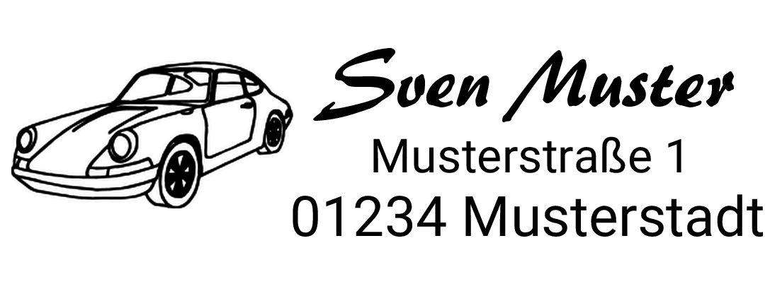 Trodat Printy individueller Schulstempel Nr. 10 Oldtimer SCHWARZ BLAU