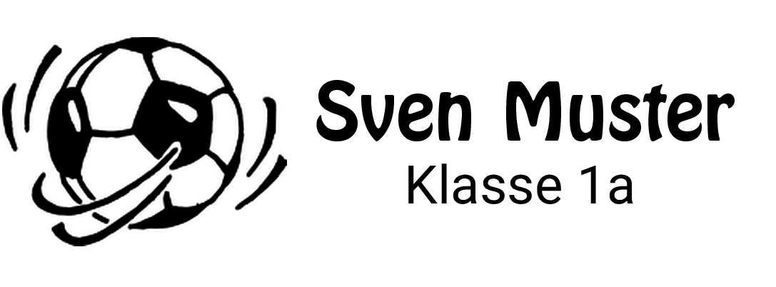 Trodat Printy individueller Schulstempel Nr. 17 Fußball SCHWARZ BLAU