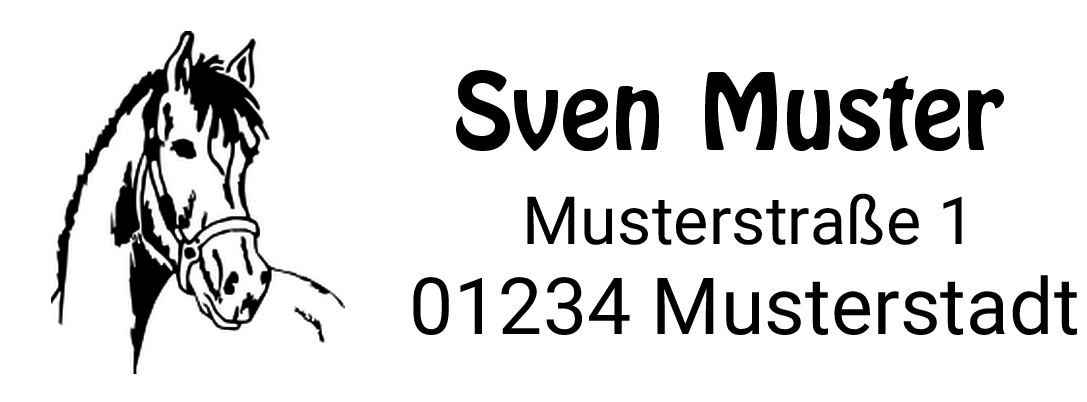 Trodat Printy individueller Schulstempel Nr. 1 Pony SCHWARZ BLAU