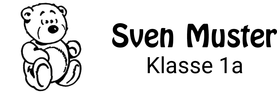 Trodat Printy individueller Schulstempel Nr. 26 Bär SCHWARZ BLAU