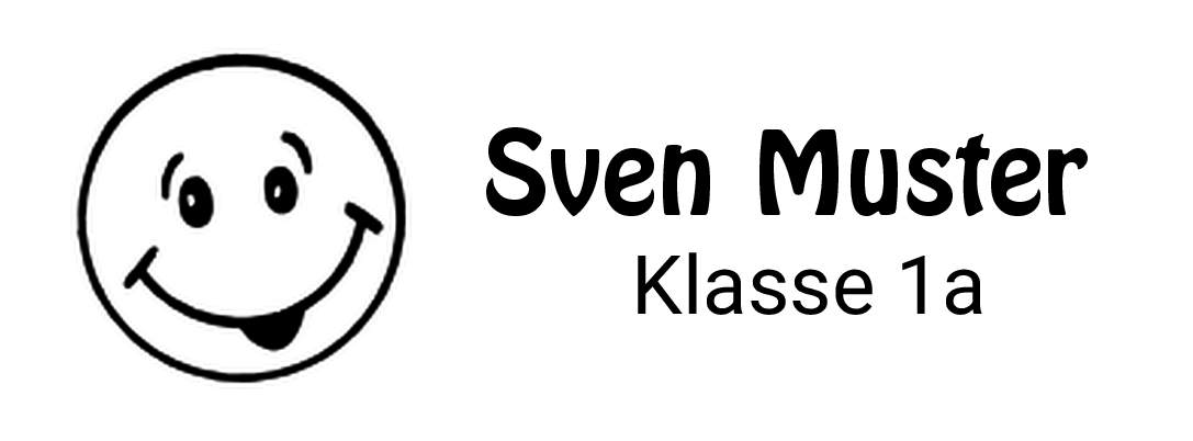 Trodat Printy individueller Schulstempel Nr. 27 lachendes Gesicht SCHWARZ BLAU