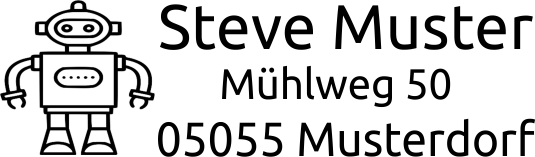 Colop Printer Kinderstempel mit Namen und Schulmotiv SCHWARZ BLAU