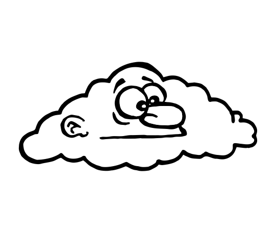 Printy 4924 Motivstempel Motiv Q22 Wolke SCHWARZ BLAU