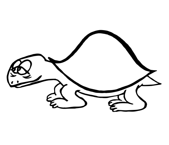 Printy 4924 Motivstempel Motiv Q27 Schildkröte SCHWARZ BLAU