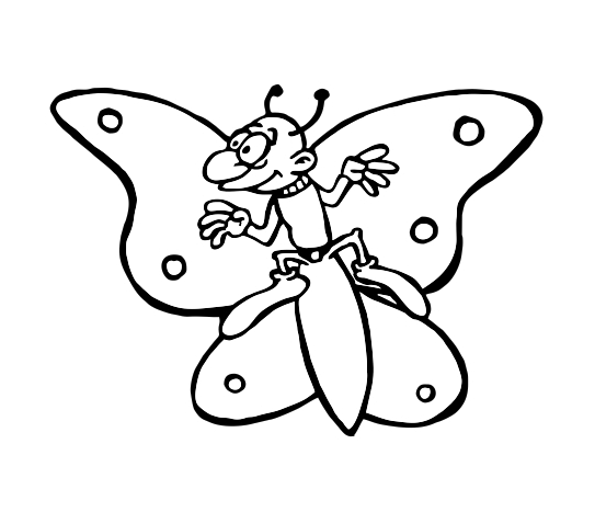 Printy 4924 Motivstempel Motiv Q28 Schmetterling SCHWARZ BLAU