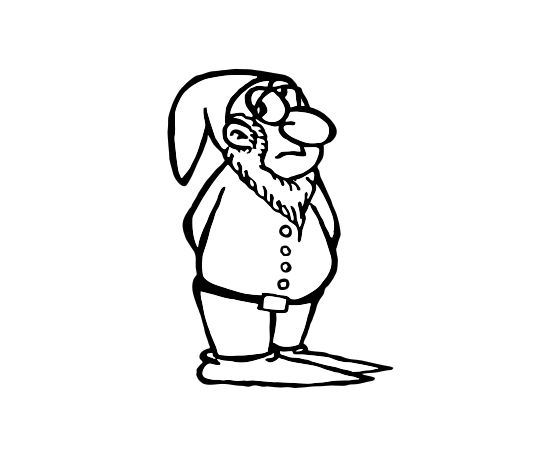 Printy 4923 Motivstempel Motiv Q29 Zwerg SCHWARZ BLAU