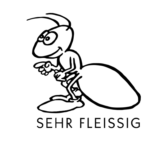 Holz Motivstempel Motiv Q3 Sehr fleißig 