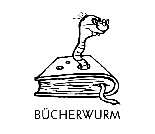 Holz Motivstempel Motiv Q9 Bücherwurm 