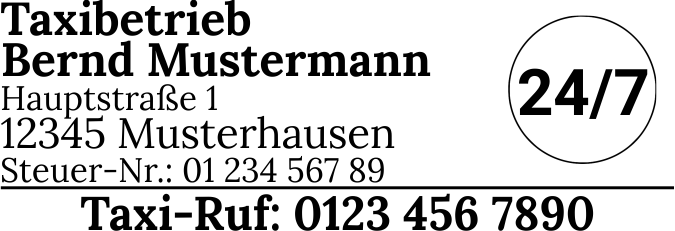 Taxistempel Pocket Printy 9413