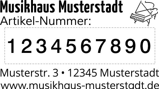 Ersatztextplatte für Trodat Professional 55510/PL Ziffernstempel 