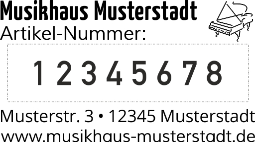 Ersatztextplatte für Trodat Professional 5558/PL Ziffernstempel 