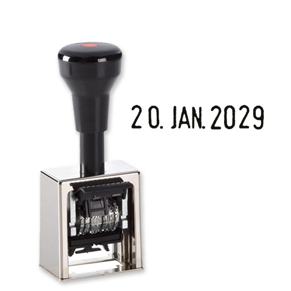 Metallstempel mit Datum 
