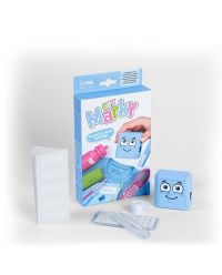 Colop DIY Marky Textilstempel TYPO mit Zubehör PASTBLAU SCHWARZ