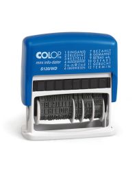 Colop Mini Info Dater S120/WD Datumstempel mit 12 Standardtexten  ZWEIFARBIG