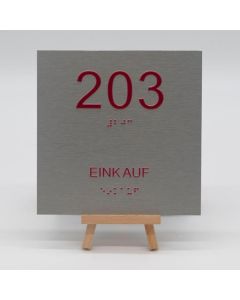 Braille Orientierungsschild 203 Einkauf  