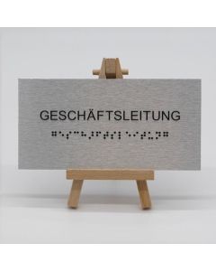 Braille Türschild Geschäftsleitung  
