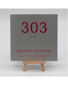 Braille Orientierungsschild 303 Geschäftsleitung  