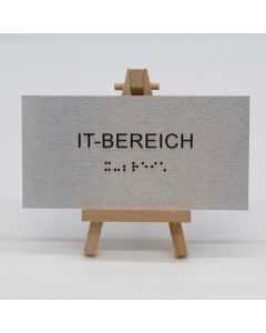 Braille Türschild IT-Bereich  