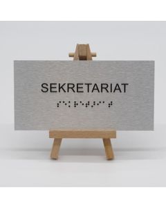 Braille Türschild Sekretariat  