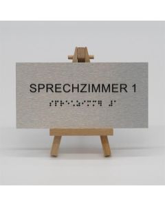 Braille Türschild Sprechzimmer 1  