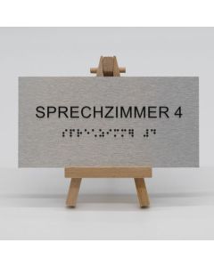 Braille Türschild Sprechzimmer 4  