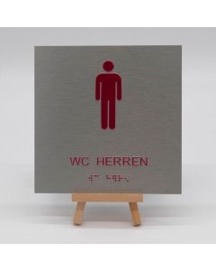 Braille Orientierungsschild WC Herren mit Piktogramm  