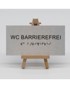 Braille Türschild WC Barrierefrei  