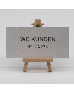 Braille Türschild WC Kunden  