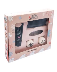 LADOT SET  S  Stein Stern + Blume + Strass  