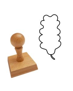 Ausmalstempel Eichenblatt  60 x 60 mm  