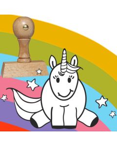 EINHORN Stempel zum Ausmalen  
