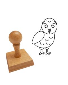 Ausmalstempel Eule klein 35 x 50 mm  