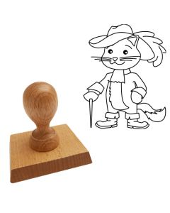 Ausmalstempel Gestiefelter Kater 65 x 85 mm  