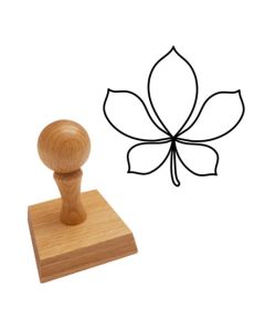 Ausmalstempel Kastanienblatt  60 x 60 mm  