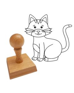 Ausmalstempel Katze 60 x 60 mm  