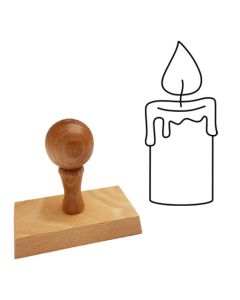 Ausmalstempel Kerze 45 x 90 mm  