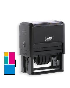 Trodat Printy 4726 Mehrfarbiger Stempel mit Datum  SCHWARZ 