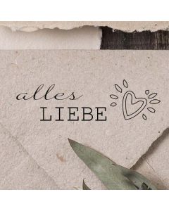 Holzstempel alles Liebe  