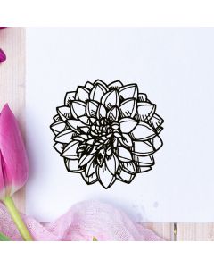 Holzstempel mit Motiv Dahlie  