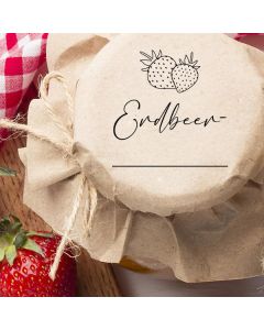 Holzstempel Motiv Erdbeere für Selbstgemachtes  