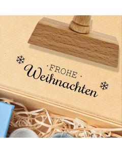 Weihnachtsstempel 42 FROHE Weihnachten mit Schneeflöckchen  
