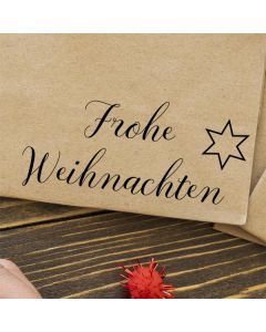 Weihnachtsstempel 35 Frohe Weihnachten mit Stern  
