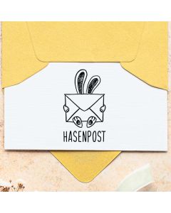 Osterstempel 09 Holz Motiv Hasenpost  