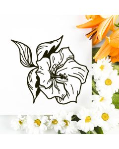 Holzstempel mit Motiv Hibiskus  