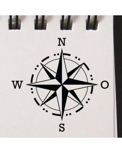 Holzstempel mit Motiv Himmelsrichtungen  