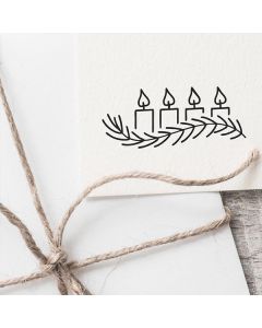 Weihnachtsstempel 43 Zweig mit 4 Kerzen  